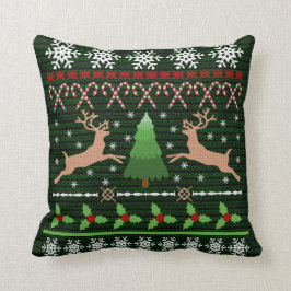 Almofada Reindeer Feriado de Natal engraçado