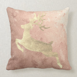 Almofada Reindet Champaign Pink Rose Dourada Blush Cotage