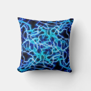 Almofada Relâmpago de Néon Blue Tesla