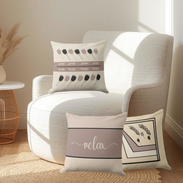Almofada "Relax" com estampa Earth Tones (Criador carregado)
