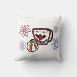 Almofada Relaxe biscoito de Natal e café  