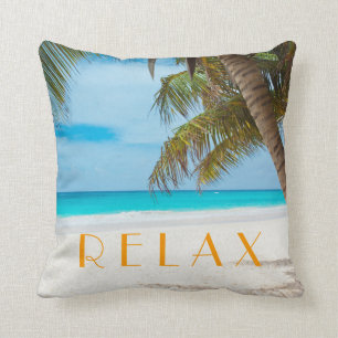 Almofada Relaxe o travesseiro tropical da praia
