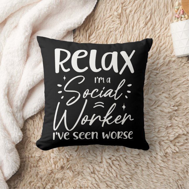 Almofada Relaxe, sou uma assistente social Engraçado, Pai d (Cobertor)