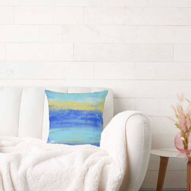 Almofada Relaxing Beach Aqua Turquiose Nautical  (Sofá)