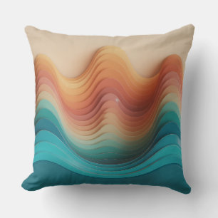 Almofada Relevo de Onda Giri Motivo de Batik 3D