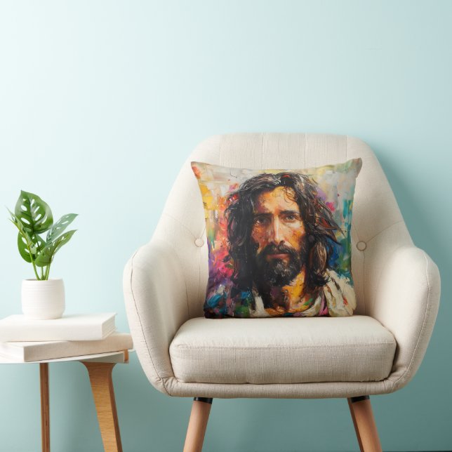 Almofada Religião Jesus Cristo Cor (Cadeira)