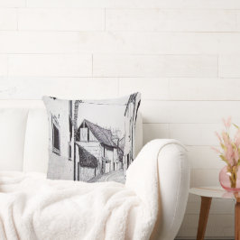 Almofada Relógio de Desenho de Beco Francês