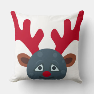 Almofada rena lua emoji de natal
