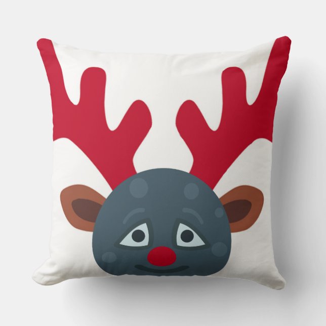 Almofada rena lua emoji de natal (Frente)