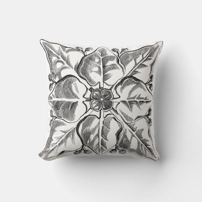 Almofada Renascença Travesseiro decorativo Flor Artístico (Frente)