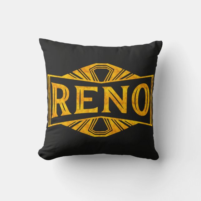Almofada Reno Dourado Rush Elegante Art Deco (Frente)