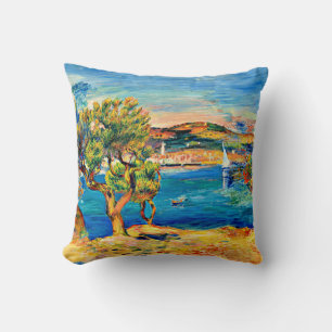 Almofada Renoir - L'Estaque, pintura famosa,
