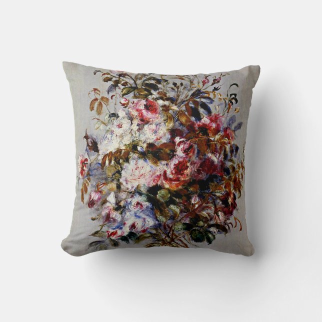 Almofada Renoir - Um Buquê de Rosas, (Frente)