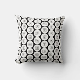Almofada Repeating Logo or Image Pattern Throw Pillow