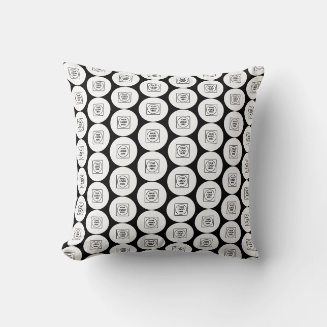 Almofada Repeating Logo or Image Pattern Throw Pillow (Frente)