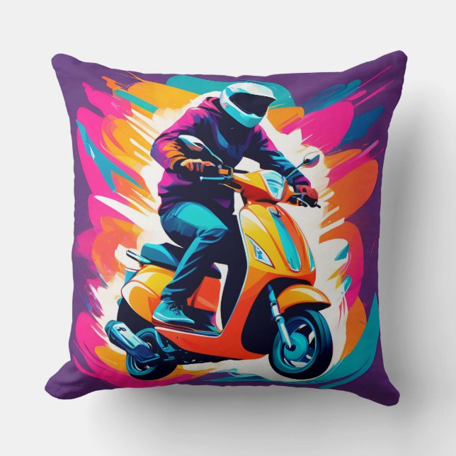 Almofada Representação Colorida de Arte de um Canteiro (Frente)