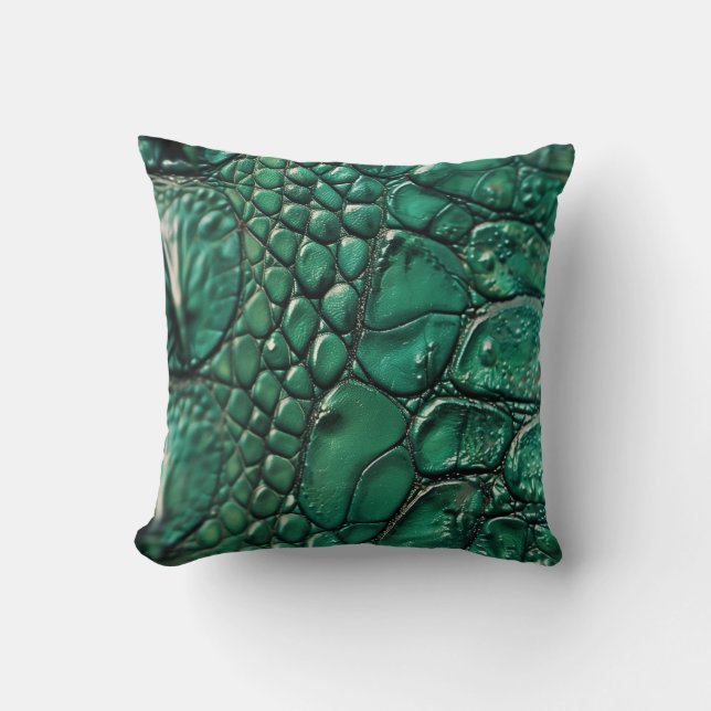 Almofada Reptilian Chic Emerald Design (Frente)