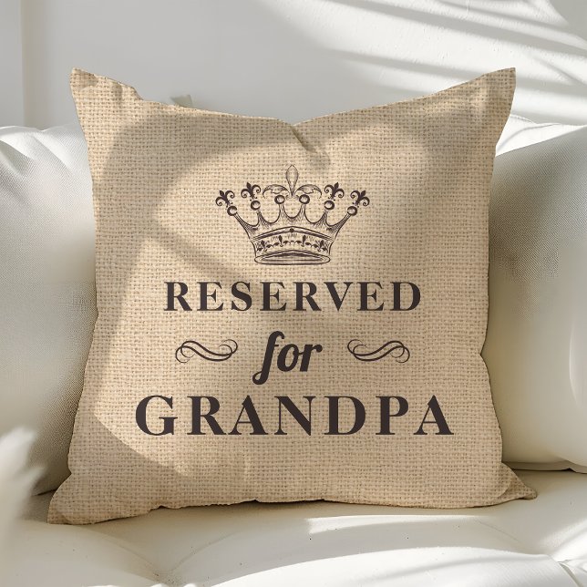Almofada Reservado Para o Vô Personalizado Divertido (Criador carregado)