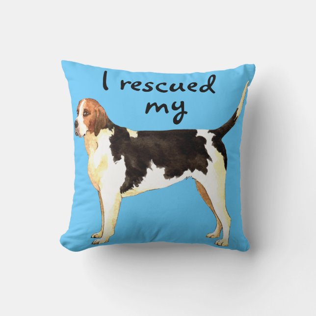 Almofada Resgate Inglês Foxhound (Frente)