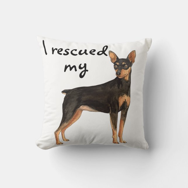 Almofada Resgate Miniatura Pinscher (Frente)