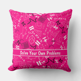 Almofada resolva seus próprios problemas matemáticos rosa m