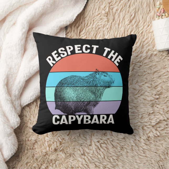 Almofada Respeite A Camiseta Capybara Funny Capybara Lover (Cobertor)