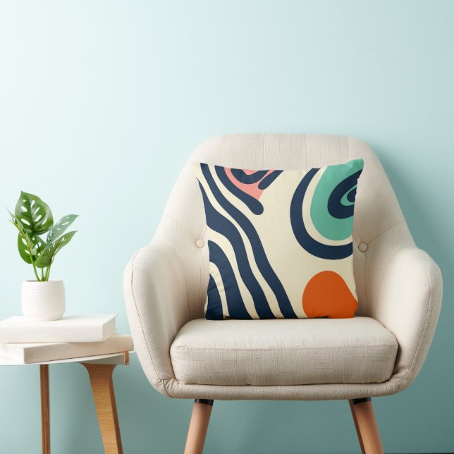 Almofada Resumo com um design retrô minimalista (Cadeira)