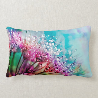 almofada retangular de flores de leão-arco-íris