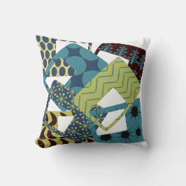 Almofada Retângulos Modernos do Século Médio Arredondados