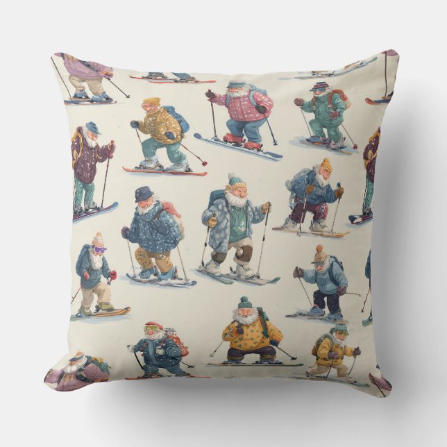 Almofada Retired Santa Claus North Pole Ski Club (Frente)