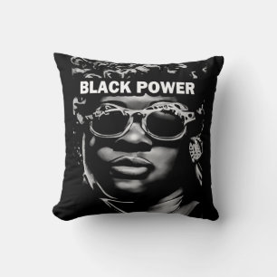 Almofada Retrato da Mulher Afro-Bela de Energia Negra (AI+H