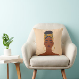 Almofada Retrato da Mulher Negra, Quebra de Cabeça e Arranc