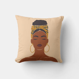 Almofada Retrato da Mulher Negra, Quebra de Cabeça e Arranc
