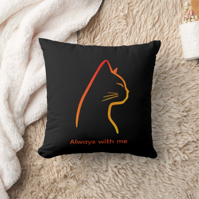 Almofada Retrato de animal de estimação em arte linear mini (Cobertor)