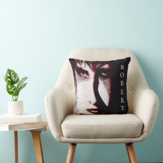 Almofada Retrato de Arte de Homem de Música Goth Pós-Punk G