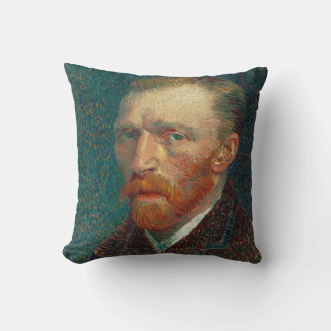 Almofada Retrato de auto de Vincent van Gogh (1887) (Frente)
