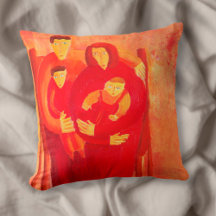 Retrato de Família Sentada Pintura de Arte Contemp