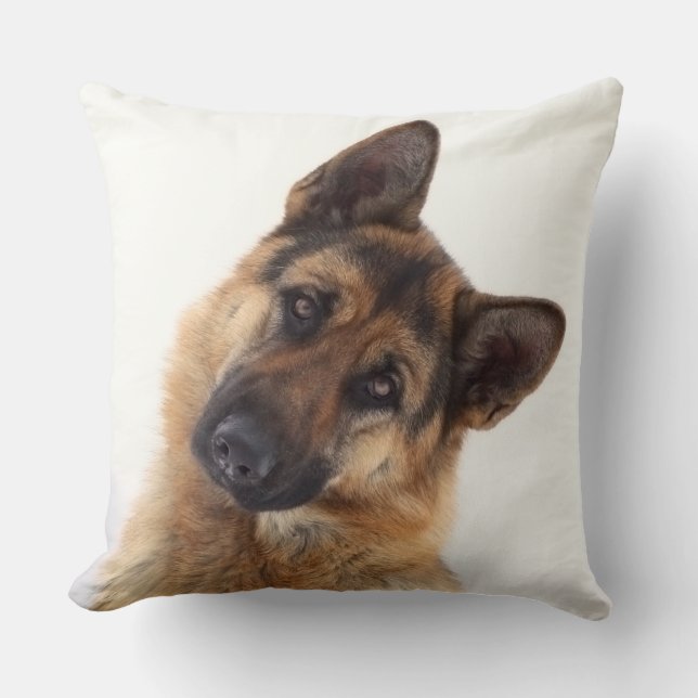 Almofada Retrato de german shepherd engraçado (Frente)