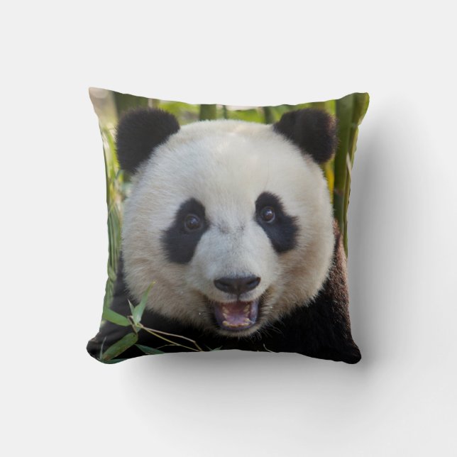 Almofada Retrato de Panda Sorridente (Frente)