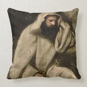 Almofada Retrato de uma monge, c.1840-45 (óleo em canvas)