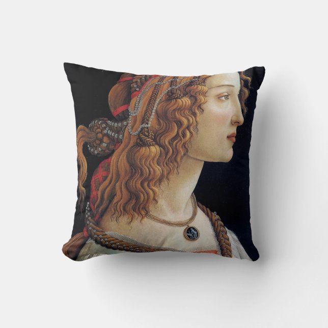 Almofada Retrato de uma Senhora, Sandro Botticelli (Frente)