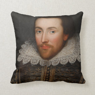 Almofada Retrato de William Shakespeare do vintage