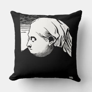 Almofada Retrato de Woodcut da Rainha Vitória
