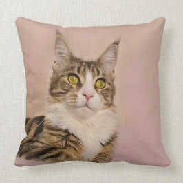 Almofada Retrato do gatinho Maine Coon