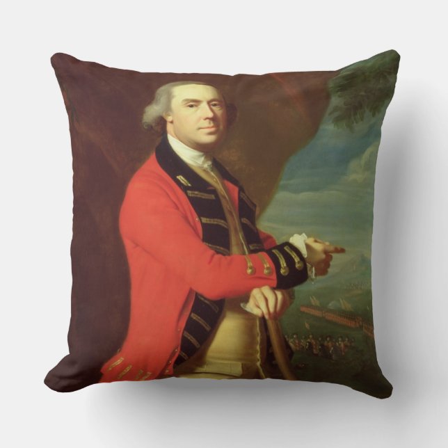 Almofada Retrato do general Thomas Gage, c.1768 (óleo no Ca (Frente)