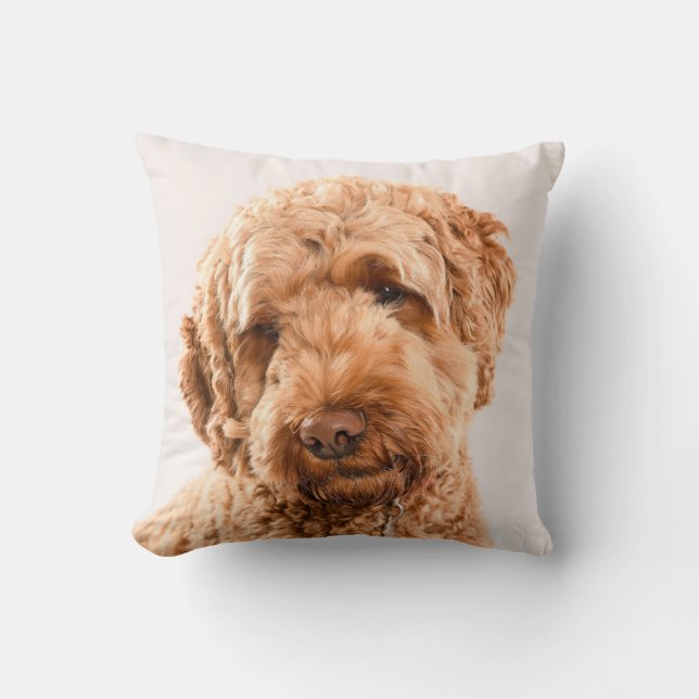 Almofada Retrato do Goldendoodle Studio (Frente)