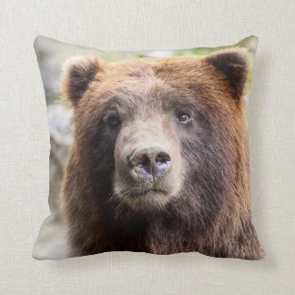 Almofada Retrato do urso Grizzly Fechar
