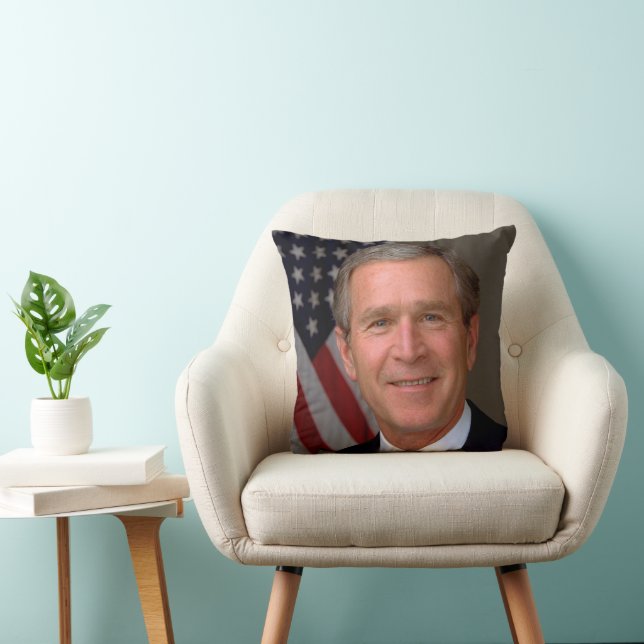 Almofada Retrato Oficial do Presidente George W Bush (Cadeira)