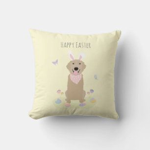 Almofada Retriever de Ouro Bunny do felz pascoa