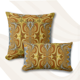 Almofada Retro Boêmia Funky Dourada Deusa Cushion